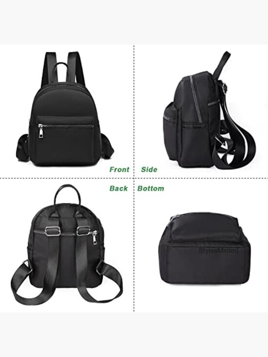 Mini Backpack Purse, Small Travel Shoulder Bag, Adjustable Straps, 6 Pockets main image 7